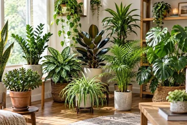 Evergreen houseplants providing year-round greenery indoors